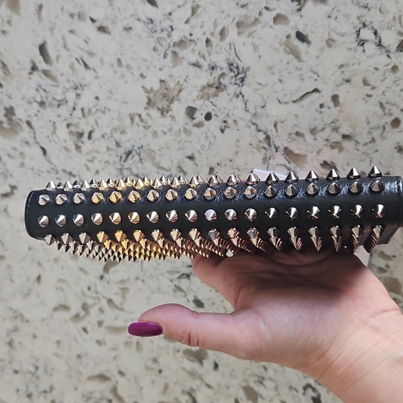 Christian Louboutin Black Wallet with Silver And Gold Studs - Picture 4 of 17